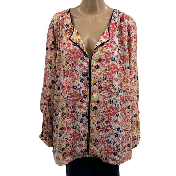 Modcloth Floral Burst Podcast Co-Host Blouse - Picture 4 of 11